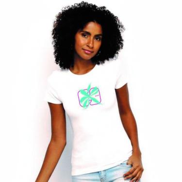 Imagem de Camiseta Baby Look Feminina Social Academia Esporte Branca - Hifen