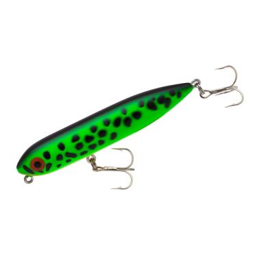 Imagem de Heddon Isca de pesca Zara Spook Topwater – Lendária isca para passear com cachorro, verde fluorescente, filhote Zara (14 g)