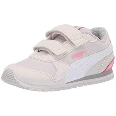 Imagem de PUMA Tênis infantil unissex ST Runner Hook and Loop, Nimbus Cloud-puma branco-sachê rosa, 16