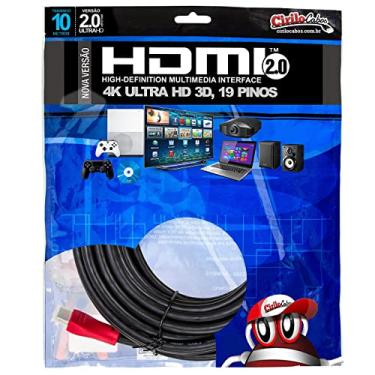 Imagem de Cirilo Cabos: Cabo HDMI 2.0 Premium 10m com Conectores Banhados a Ouro | Suporte 4K@60Hz, 3D, 18Gbps e Áudio Imersivo | Ideal para TVs, Consoles, Projetores e Home Theater