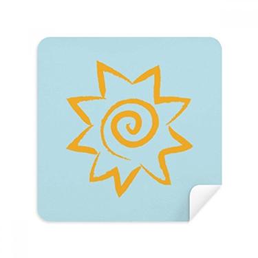 Imagem de Pintura à mão amarela Sun Sunshine Glasses Pano Limpador de tela Tecido Camurça Pacote com 2