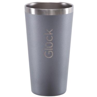 Imagem de Copo Térmico Glück 473ml Copo Para Cerveja Água Em Aço Inox Titanium