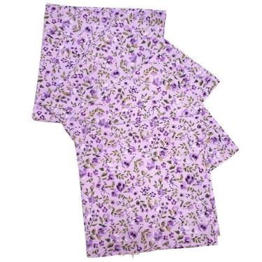 Imagem de Kit 4 Guardanapos De Tecido Floral Lis Algodão 39Cmx39Cm