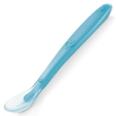 Imagem de Colher De Silicone Funny Meal Azul Bb065 - Multikids