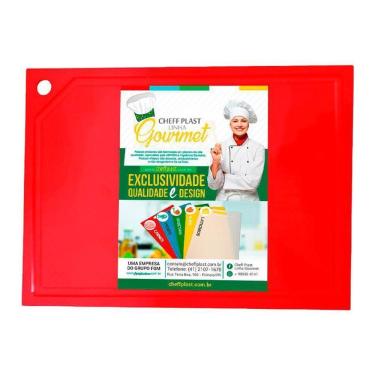 Imagem de Tábua De Corte Polietileno Chapa Pead Vermelha 08X300X500Mm