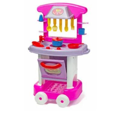 Imagem de Cozinha Infantil Completa Play Time Com Acessórios Rosa Cotiplás 78969