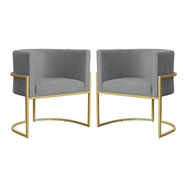 Imagem de Kit 02 Poltronas Luana para Escritório Suede Cores - DS Estofados