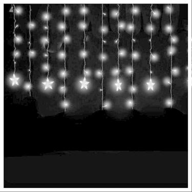 Imagem de Pisca Cascata 405 LED Estrela Luz Branca 10 Metros 220v