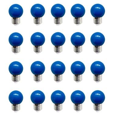 Imagem de 20 pcs E27 LED Lâmpada G45 Colorido Lampada RGB LED Luz SMD 2835 Colorido Lâmpada Lâmpada Lâmpada Led,Blue,DC 12V