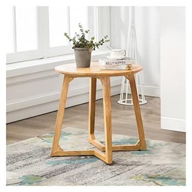 Imagem de Mesa de centro pequena mesa de centro nórdica pequena mesa lateral simples moderno pequeno apartamento sala de estar sofá lateral pequena mesa de canto varanda pequenas mesas de canto redondas (cor: amarelo)