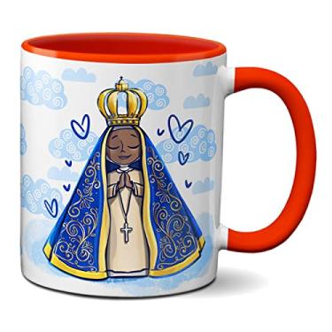 Imagem de Caneca Padroeira Nossa Senhora Aparecida Guie Meus Passos (Vermelha)