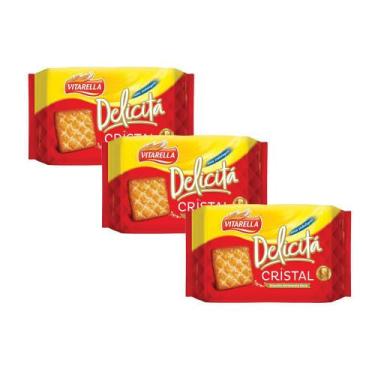Imagem de Biscoito Delicita Cristal - Kit 3 Pacotes- Vitarella