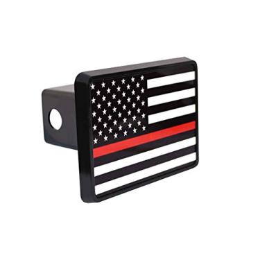 Imagem de Rogue River Tactical Thin Red Line Bandeira Reboque capa de engate EUA Bombeiro Fighter Truck Department FD