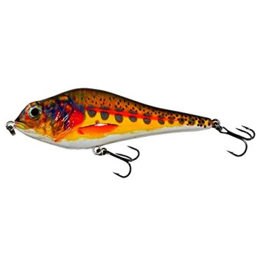Imagem de Abziyat Isca de pesca Isca JerkBait Swimbait Minow Muskie Pike Iscas de peixe-gato realista Ferramenta de pesca de peixe 6" (E-1PCS)