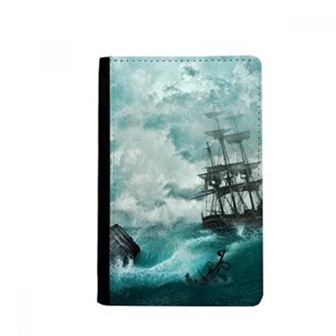 Imagem de Porta-passaporte Ocean Water Wave Science Nature Picture Notebook Burse capa carteira porta-cartão, Multicolor