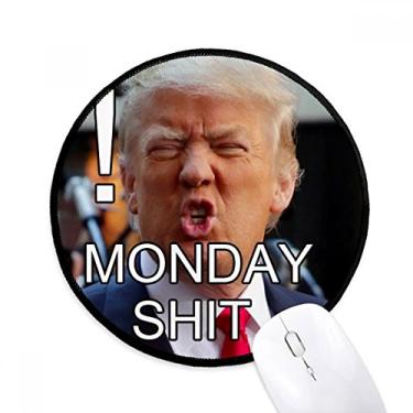 Imagem de DIYthinker Mouse Pad Great Angry Image President Desktop Office Tapete redondo para computador