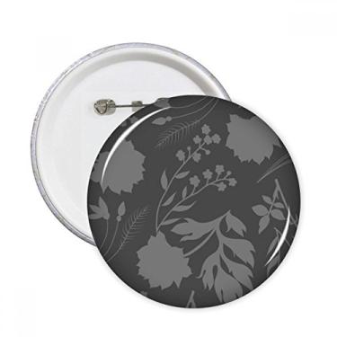 Imagem de Botânica abstrata plantas arte padrão alfinetes redondos emblema botão decoração acessório 5 peças
