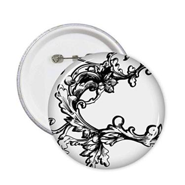 Imagem de Decoração barroca flor padrão moderno pinos crachá botão emblema decoração acessório 5 peças