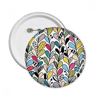 Imagem de Folhas de coração desenho arte planta alfinetes redondos crachá botão emblema acessório decoração 5 peças