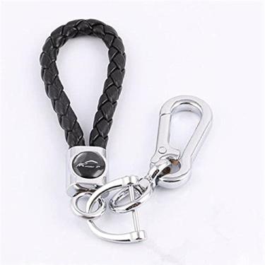 Imagem de YJADHU TPU masculino feminino chaveiro capa de chave de carro, apto para Volkswagen VW Tiguan MK2 Magotan Passat B8 CC Skoda Superb A7, chaveiro preto