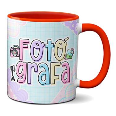 Imagem de Caneca Fotógrafa Profissional Presente Fotografia Câmera (Vermelha)