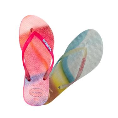 Chinelo Havaianas Slim Metallic Rainbow