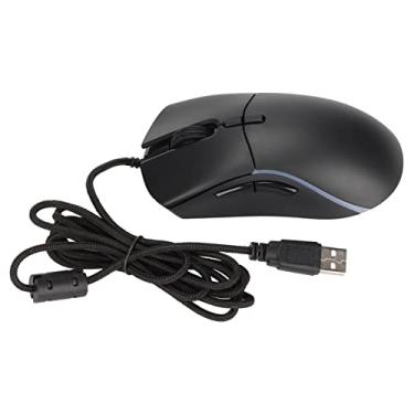 Imagem de Mouse RGB, mouse USB design ergonômico 150MA 310MA para jogos em casa capa traseira em branco