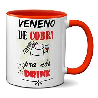 Imagem de Caneca Flork Engraçada Veneno De Cobra Pra Nós É Drink (Vermelha)