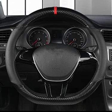 Imagem de Lyqfff Para VW Golf 7 2015 Polo, para Nissan Qashqai J11 X Trail T32 2015 2017 2018, capa de volante de carro formato D