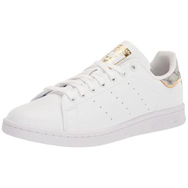 Imagem de adidas Originals Tênis feminino Stan Smith, Branco/alumínio/dourado metálico, 11