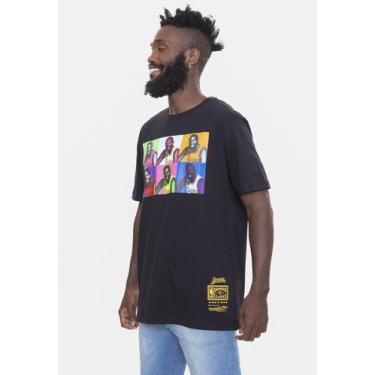 Imagem de Camiseta Mitchell & Ness Pop Art Los Angeles Lakers Preta