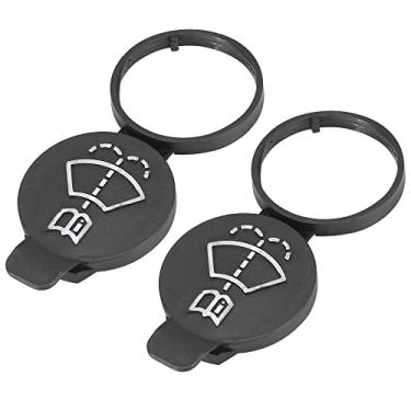 Imagem de X AUTOHAUX 2 peças pretas 13227300 12788573 limpador de para-brisa lavadora reservatório de fluido tampa de garrafa para Chevrolet para GMC para Cadillac para Buick