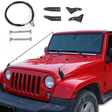 Imagem de JeCar Limb Risers Kit Capuz Protetor Sutiã Suportes Exterior Acessórios para Jeep Wrangler JK JKU, 2 peças