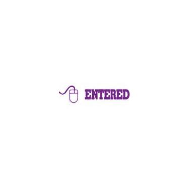 Imagem de Carimbo de tinta ENTERED com mouse - Roxo