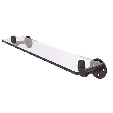 Imagem de Allied Brass P-400-22-GS Pipeline Collection Prateleira de vidro de 55,88 cm, bronze antigo