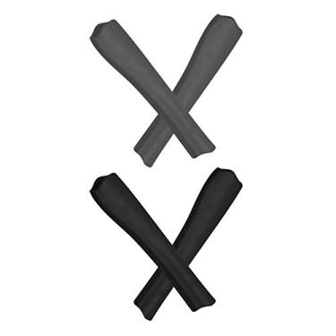 Imagem de Mryok — Meias de substituição para óculos de sol Oakley Pit Bull – Opções, Gray & Black, One Size