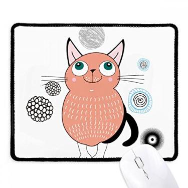 Imagem de Mousepad Smile Animal Pink Cat Tapete de borracha para jogos