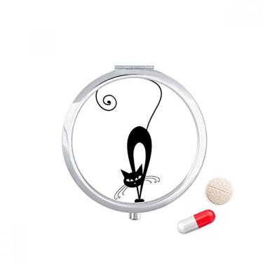 Imagem de Walking Black Cat Caixa de armazenamento de remédios para o Dia das Bruxas