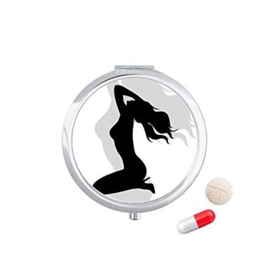 Imagem de Hot Long Hair — Caixa de armazenamento de medicamentos para mulheres com suporte de joelho