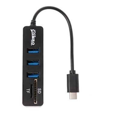 Imagem de Hub Otg Tipo C 3.1 Com Leitor Cartão Micro Sd E 3 Portas Usb