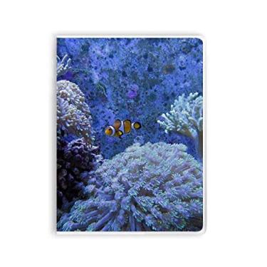 Imagem de Caderno de imagem natureza oceano coral ciência peixe-palhaço capa diária capa macia