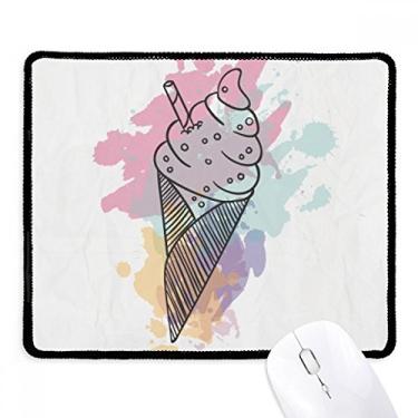 Imagem de Mousepad de borracha para jogos em barra com cones de sorvete, borda costurada