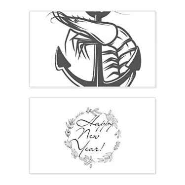 Imagem de Cartão de felicitações World Shrimp Marine Organism New Year Festival Bless Message Present