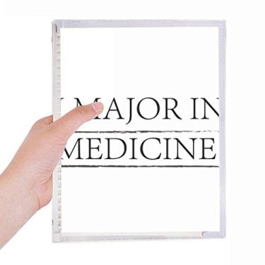Imagem de Caderno Quote I Major In Medicine Diário Folhas Soltas Recarregável Diário Papelaria
