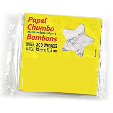 Imagem de Papel Chumbo Embalar Bombom 12x11,8cm - 300 Unidades (Prata)