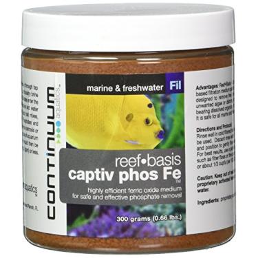 Imagem de Continuum Aquatics Reef-Basis Captiv Phos Fe – Meio de filtragem de óxido férrico altamente eficiente para remoção segura e eficaz de fosfato em aquários marinhos, recifes e de água doce, 300 g