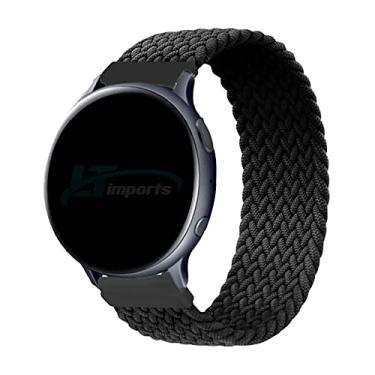 Imagem de Pulseira 20mm Trançada Elastica LTimports, compativel com Galaxy Watch 3 41mm - Active 2 44mm - Active 40mm - Galaxy Watch 42mm - GTS 2/3/4 - BIP 2/3/S/L (Preto [Tam. P] (Pulso 175 até 185mm))