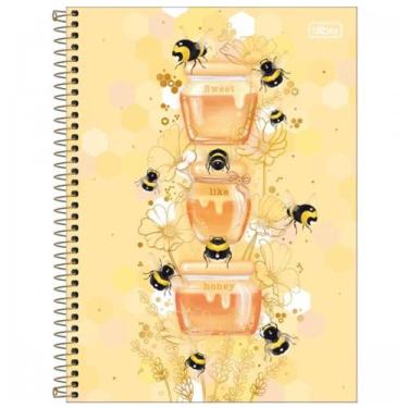 Imagem de Caderno Universitário Honey Bee 1 Matéria C/80 Folhas Tilibra