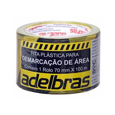 Imagem de Adelbras 68600002, Fita para Demarcação de Área Zebrada, 70 x 100 m x 0.04 mm, Multicolor