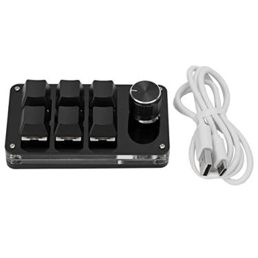 Imagem de Teclado Mecânico De Uma Mão Sluffs, Teclado Multifuncional De 6 Teclas Para Mini Jogos, Teclado Programável Com Botão Para Jogos De Computador Para PC(preto)